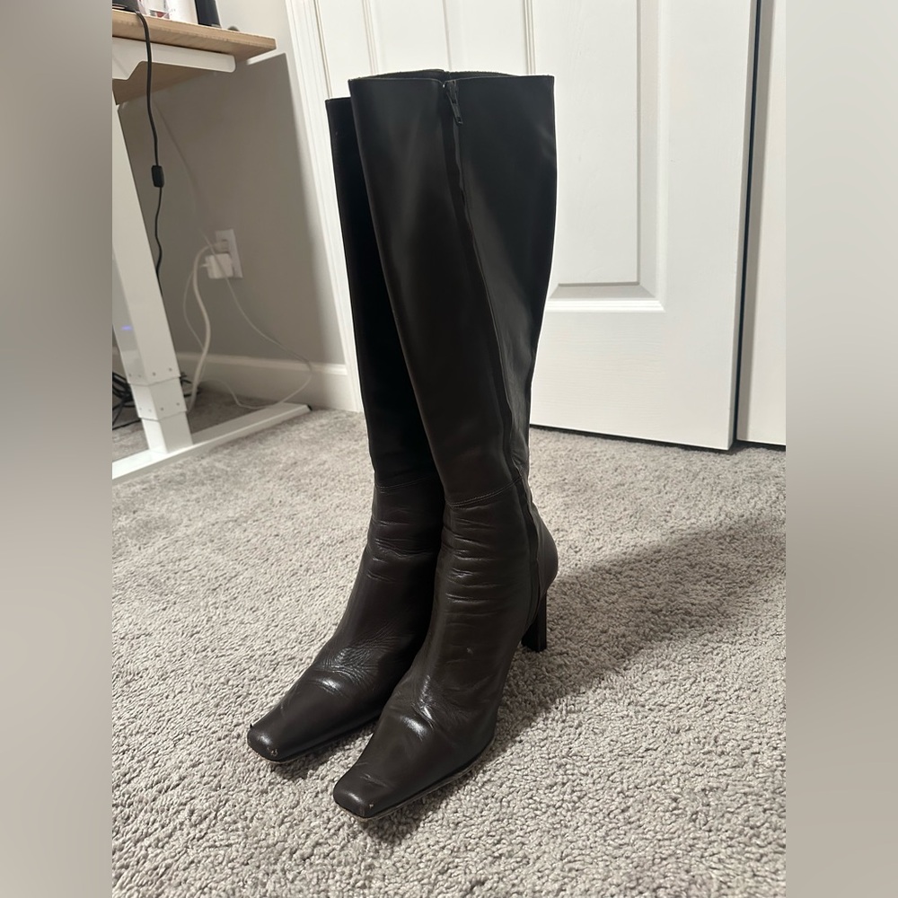 Colin Stuart Dark Brown Heeled Boots